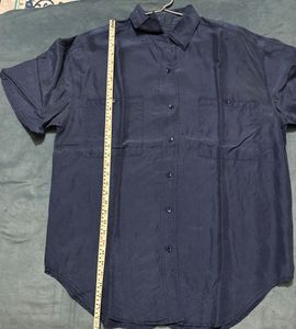 Blue Silk Shirt