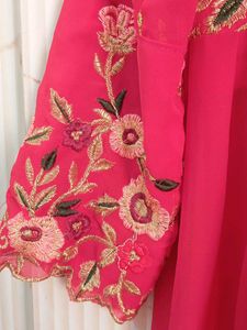 New Pink Floral ZARI ETHNIC Dress