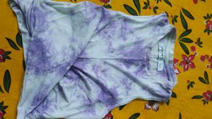 purple dyed crop top