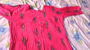 Pink Printed Kurti