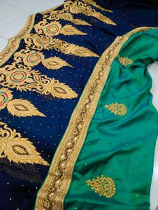 Satin Silk Saree With Blause