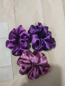 Satin Scrunchie Set Of 3