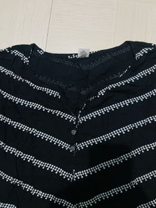 Black &amp; White Print Kurti
