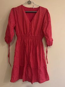 Chifli Dress With V Neck