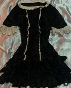 Vintage Goth Velvet Lolita Dress
