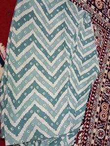 Blue Chevron Kurti N Pant
