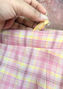 Pink Plaid Skort