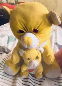 3 Soft Toys, Birthdays Card And Sticks