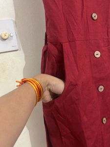 Mehroon Red Dress