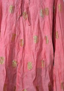 Pink &amp; Gold Leaf Print Skirt
