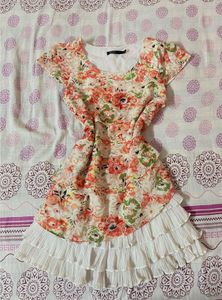 Vintage Ruffle Mini Dress