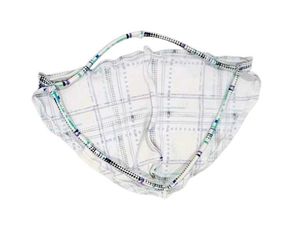 White Plaid Bikini Bottom