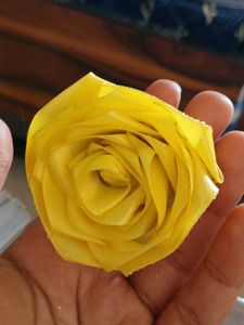 Yellow Satin Handmade Rose