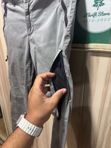 Stone Island Grey Straight Fit Easy Pants