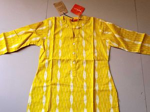 Libas- Yellow Kurta(Pure Cotton)
