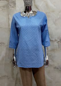 Blue Printed Top