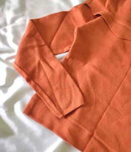Frill Neck Top For Mild Winter ❄️🧡