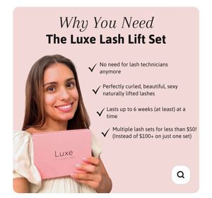 Price Drop‼️Luxe DIY Eyelash Lift Set Brand New