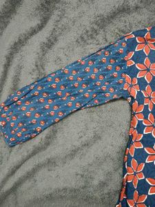 Floral Print Short Kurta