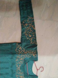 Beautiful Golden Thread Work Gown.