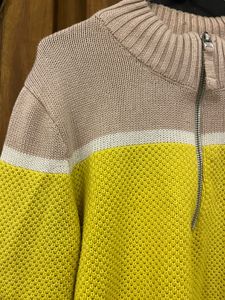 Block Zip Sweater