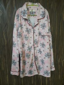 Flower Print Pink Cotton Blend Nightsuit 💗