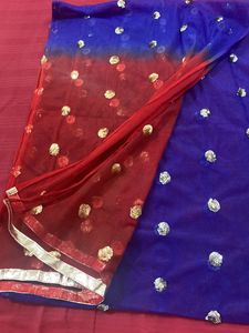 Kids Shaded Net Dupatta with Sequin Work