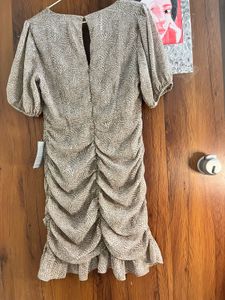 LOFT Ruched V-Neck Dress
