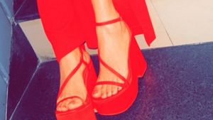 Red Zara Flats &amp; Sandals