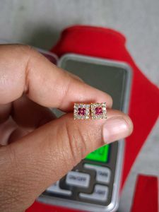 Square Stud Earrings Gold