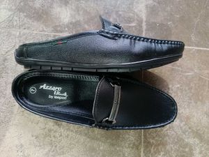 Azzaro Black Leather Loafers - Size 7