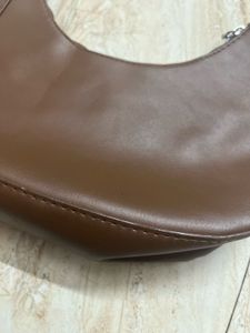 Brown Shoulder Bag with Bow Detail