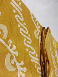 Golden Yellow Dola Silk Saree