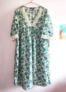 Pure Cotton Lace Kurti