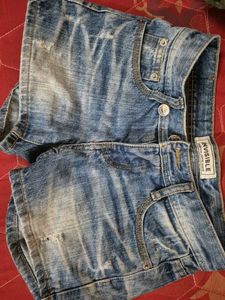 Distressed Denim Shorts