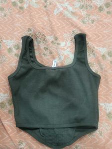 Green Corset Tank Top