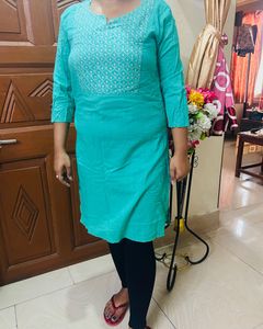 Women’s Green A- Line Kurti