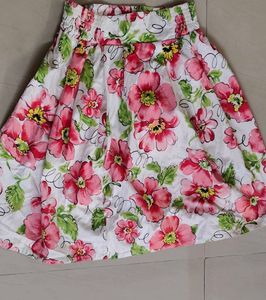 Floral Print Skirt - thick cotton for kids girls