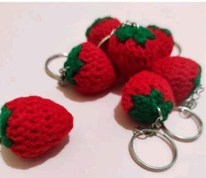 Handmade key Chains Strawberry 🍓