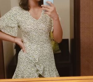 Floral Print Wrap Dress