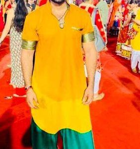 Yellow Kurti Navratri Special