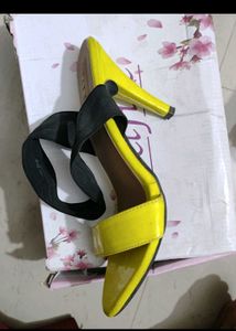 Bright Yellow Heels, Cream Colour 👠