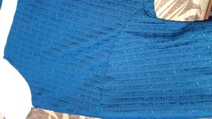 Navy Blue Polo Crop Top