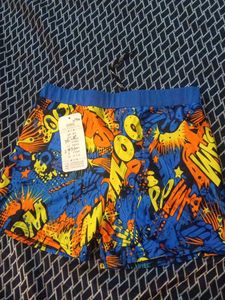 Swimming Trunks Funky Graphic Print Shorts