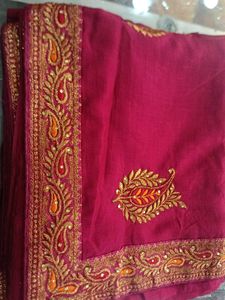 Elegant Embroidered Saree