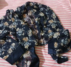 Tie Up Floral Print Shirt