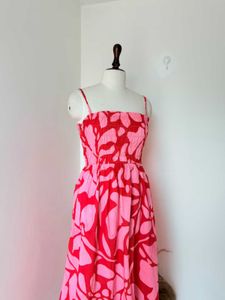 Rareism Floral Printed Smocked Dress