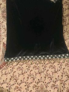 ✅Black Butique Style Velvet Kurta