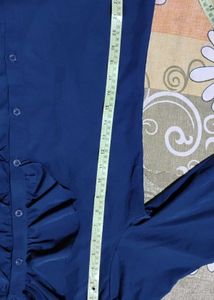 Ruffled Blue Shirt Urbanic