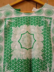 Green &amp; White Casual Dress